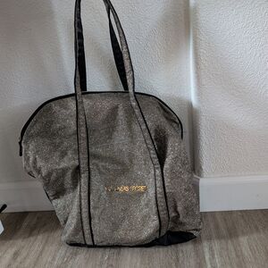 Victoria's Secret Glitter Tote Bag - Gold and Black
